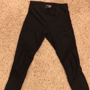 Black sheer cutout leggings